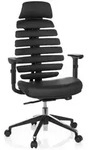 B&uuml;rostuhl / Drehstuhl ERGO LINE II PRO Leder schwarz hjh OFFICE