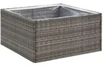 vidaXL Pflanzk&uuml;bel Grau 80x80x40 cm Poly Rattan