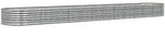 vidaXL Hochbeet Verzinkter Stahl 512x80x36 cm Silbern