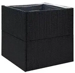 vidaXL Pflanzk&uuml;bel Schwarz 80x80x80 cm Poly Rattan