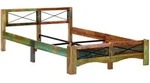 vidaXL Bettgestell Altholz Massiv 140x200 cm