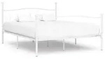 vidaXL Bettgestell mit Lattenrost Wei&szlig; Metall 180 &times; 200 cm