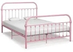 vidaXL Bettgestell Rosa Metall 140&times;200 cm