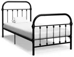 vidaXL Bettgestell Schwarz Metall 90&times;200 cm