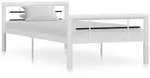 vidaXL Bettgestell Wei&szlig; und Schwarz Metall 100 &times; 200 cm