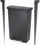 Rubbermaid Tretabfalleimer Slim Jim 1883615 Kunststoff 90l schwarz