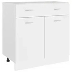 vidaXL Schubunterschrank Wei&szlig; 80x46x81,5 cm Holzwerkstoff