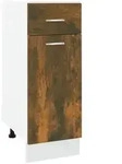 vidaXL Unterschrank mit Schublade R&auml;uchereiche 30x46x81,5 cm