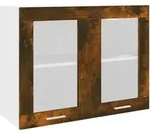 vidaXL H&auml;ngeschrank Glas R&auml;uchereiche 80x31x60 cm Holzwerkstoff