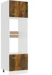 vidaXL Mikrowellenumbauschrank R&auml;uchereiche 60x57x207 cm Holzwerkstoff