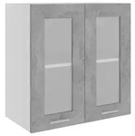 vidaXL H&auml;ngeglasschrank Betongrau 60x31x60 cm Holzwerkstoff