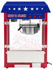 Royal Catering Popcornmaschine mit Wagen - USA-Design - rot