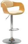vidaXL Barhocker Creme Bugholz und Kunstleder