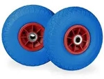 Relaxdays 2x Sackkarrenrad, pannensichere Vollgummireifen, 3.00-4 Zoll, 20 mm Achse,