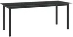 vidaXL Gartentisch Schwarz 190x90x74 cm Aluminium und Glas