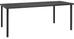 vidaXL Outdoor-Esstisch Anthrazit 190x90x74 cm Stahl