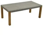 Merxx Geflechttisch mit Akazienbeinen 200 x 100 cm,