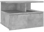 vidaXL H&auml;ngender Nachttisch Betongrau 40x31x27 cm Holzwerkstoff