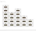 BigDean 20er Boxen-Set mit Sichtfenster & Schublade - Pappkarton aus Kraftpapier -