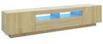 vidaXL TV-Schrank mit LED-Leuchten Sonoma-Eiche 200x35x40 cm