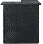 vidaXL Eck-Bartisch Schwarz 100x50x105 cm Poly Rattan