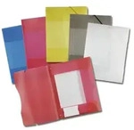 Sammelmappe mit Gummiband, DIN A4,transparent, 5 Farben