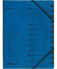 Herlitz Ordnungsmappe 10843316 DIN A4 12 Fächer Karton blau