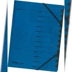 herlitz Ordnungsmappe A4 Karton 12 F&auml;cher blau