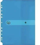 Herlitz Dokumententasche 11292943 DIN A4 Abheftrand PP transparent bl