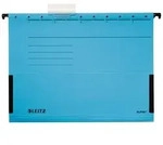H&auml;ngetasche ALPHA, A4, blau, seitlich geschlossen, Karton: 275g