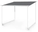Blumfeldt Nantes Pavillon Gazebo Sonnendach 3x3m Polyester Stahlrahmen UV50+