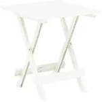 vidaXL Gartentisch Klappbar Wei&szlig; 45x43x50 cm Kunststoff