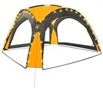 vidaXL Partyzelt mit LED und 4 Seitenw&auml;nden 3,6x3,6x2,3 m Gelb