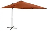 vidaXL Freitragender Gartenschirm mit Mast und LED-Leuchten, Modell Titan Urban...