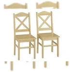 Erst-Holz K&uuml;chenstuhl Massivholzstuhl Esszimmerstuhl Kiefer 2x St&uuml;hle...