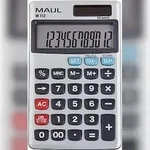 Maul M 12 Taschenrechner Grau Display (Stellen): 12 batteriebetrieben, solarbetrieben