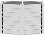 vidaXL Garten-Hochbeet 129x77 cm Verzinkter Stahl Silber