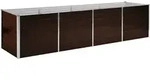 vidaXL Garten-Hochbeet Braun 320 x 80 x 77 cm Verzinkter Stahl