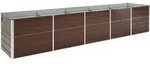 vidaXL Garten-Hochbeet Verzinkter Stahl 400&times;80&times;77 cm Braun