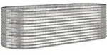 vidaXL Hochbeet Verzinkter Stahl 224x80x68 cm Silbern