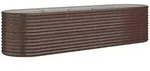 vidaXL Hochbeet Verzinkter Stahl 296x80x68 cm Braun