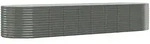 vidaXL Hochbeet Verzinkter Stahl 396x100x68 cm Grau