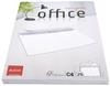 Briefhülle Office C4 ohne Fenster, Haftklebung, 100g/m2, weiß, 25 Stück