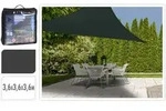 PROGARDEN Sonnensegel Sonnenschutz Sonnendach Schattentuch 3,6x3,6x3,6m Anthrazit