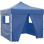 vidaXL Faltzelt 3x3 m Blau 4 Seitenw&auml;nde