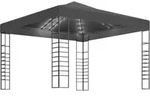 vidaXL Gartenzelt mit LED-Lichterkette 3x3 m Anthrazit