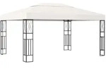 vidaXL Pavillon 3&times;4 m Creme Stoff
