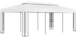 vidaXL Pavillon mit Doppeldach 3 x 6 m Wei&szlig;