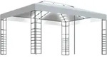 vidaXL Pavillon mit LED-Lichterkette 4x3x2,7 m Wei&szlig;