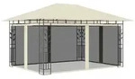 vidaXL Pavillon mit Moskitonetz 4x3x2,73 m Creme 180 g/m2